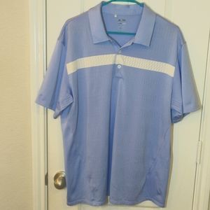 Adidas Climacool Men's Large Lavender and White Golf Polo